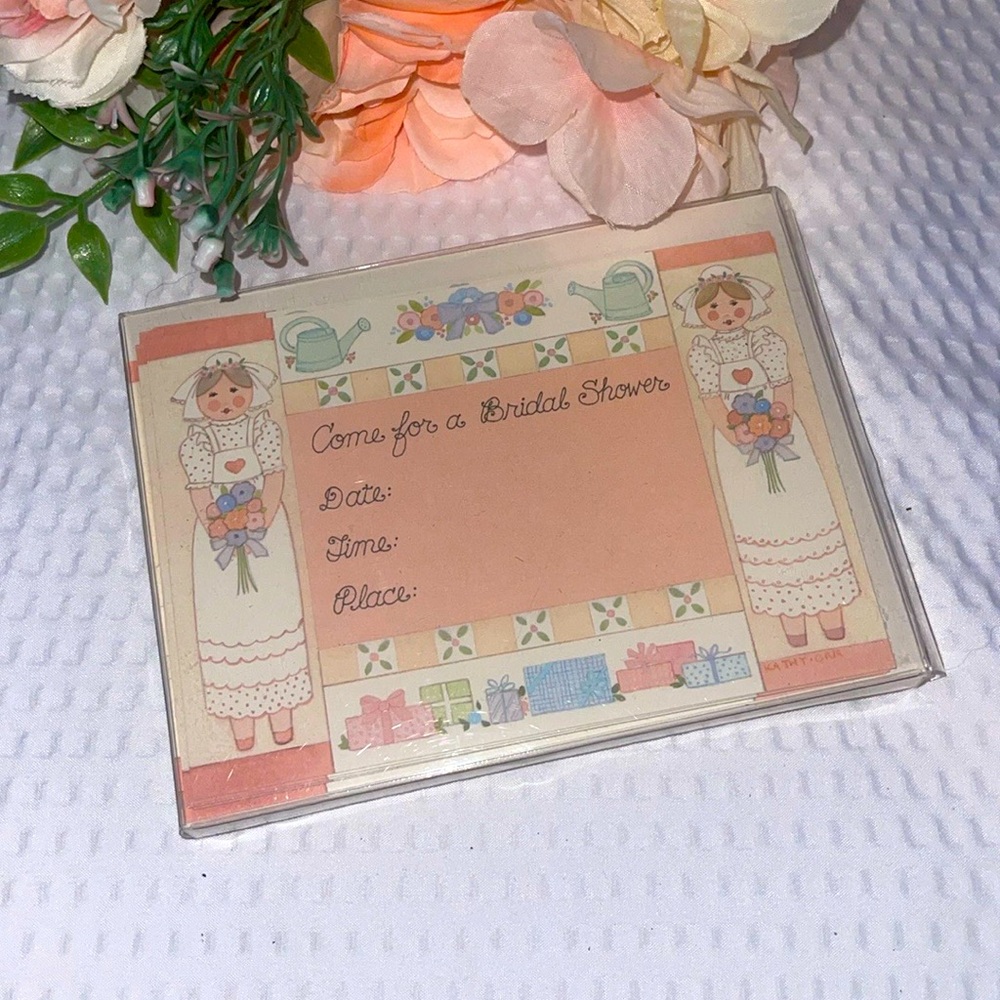 Vintage NEW 7 Invitation Greeting Cards Bridal Shower  Bloomingdale’s